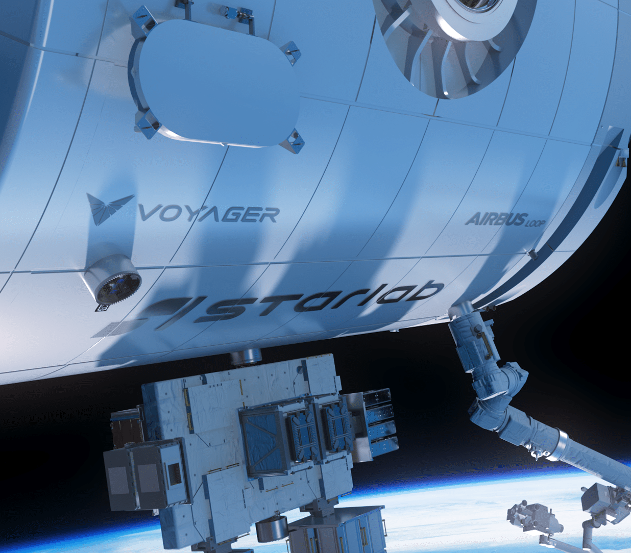 Detailed model of spacecraft docking at a space station