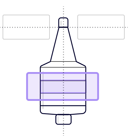 Vector illustration of overhead view of purple car